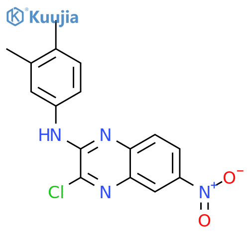 2-Quinoxalinamine, 3-chloro-N-(3,4-dimethylphenyl)-6-nitro- structure