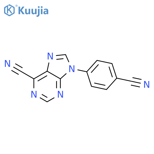 9H-PURINE-6-CARBONITRILE, 9-(4-CYANOPHENYL)- structure