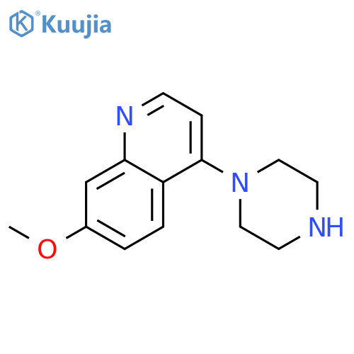 7-Methoxy-4-(piperazin-1-yl)quinoline structure