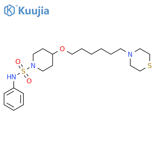 1-Piperidinesulfonamide, N-phenyl-4-[[6-(4-thiomorpholinyl)hexyl]oxy]- structure