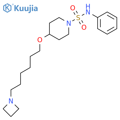1-PIPERIDINESULFONAMIDE, 4-[[6-(1-AZETIDINYL)HEXYL]OXY]-N-PHENYL- structure