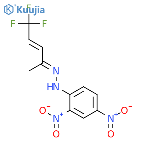 3-Penten-2-one, 5,5,5-trifluoro-, (2,4-dinitrophenyl)hydrazone, (3E)- structure