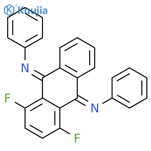 BENZENAMINE, N,N'-(1,4-DIFLUORO-9,10-ANTHRACENEDIYLIDENE)BIS- structure