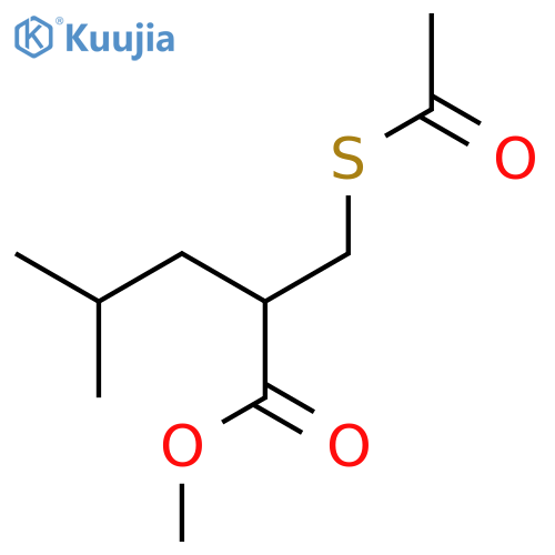PENTANOIC ACID, 2-[(ACETYLTHIO)METHYL]-4-METHYL-, METHYL ESTER structure