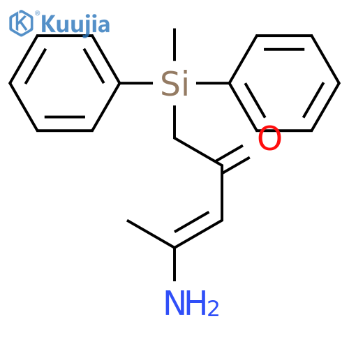 3-PENTEN-2-ONE, 4-AMINO-1-(METHYLDIPHENYLSILYL)- structure