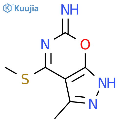 Pyrazolo[4,3-e][1,3]oxazin-6(1H)-imine, 3-methyl-4-(methylthio)- structure