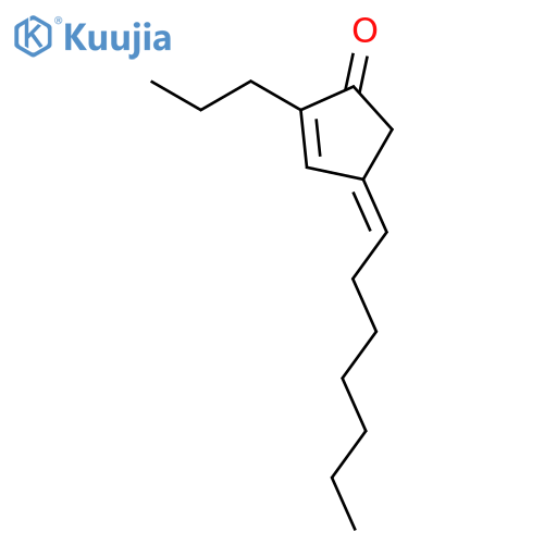 2-CYCLOPENTEN-1-ONE, 4-HEPTYLIDENE-2-PROPYL-, (4E)- structure