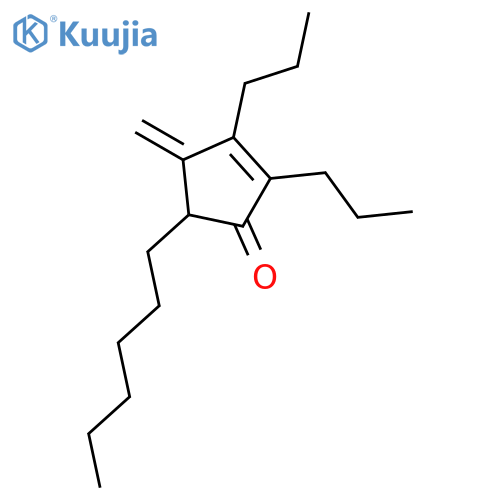2-Cyclopenten-1-one, 5-hexyl-4-methylene-2,3-dipropyl- structure