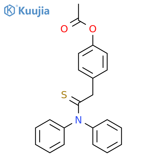 Benzeneethanethioamide, 4-(acetyloxy)-N,N-diphenyl- structure