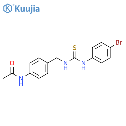 N-4-({(4-bromophenyl)carbamothioylamino}methyl)phenylacetamide structure