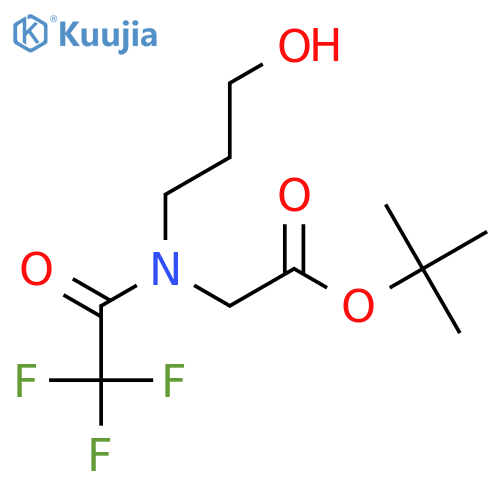 GLYCINE, N-(3-HYDROXYPROPYL)-N-(TRIFLUOROACETYL)-, 1,1-DIMETHYLETHYL ESTER structure