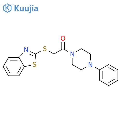2-(1,3-benzothiazol-2-ylsulfanyl)-1-(4-phenylpiperazin-1-yl)ethan-1-one structure
