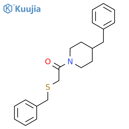 1-(4-benzylpiperidin-1-yl)-2-(benzylsulfanyl)ethan-1-one structure