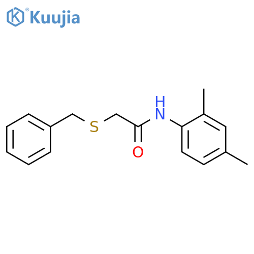 2-(benzylsulfanyl)-N-(2,4-dimethylphenyl)acetamide structure