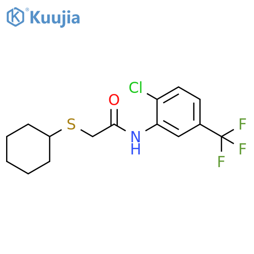 N-2-chloro-5-(trifluoromethyl)phenyl-2-(cyclohexylsulfanyl)acetamide structure