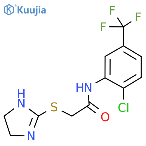 N-2-chloro-5-(trifluoromethyl)phenyl-2-(4,5-dihydro-1H-imidazol-2-ylsulfanyl)acetamide structure