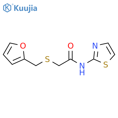 2-{(furan-2-yl)methylsulfanyl}-N-(1,3-thiazol-2-yl)acetamide structure