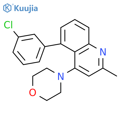 Quinoline, 5-(3-chlorophenyl)-2-methyl-4-(4-morpholinyl)- structure