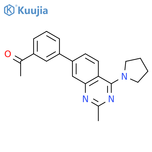 ETHANONE, 1-[3-[2-METHYL-4-(1-PYRROLIDINYL)-7-QUINAZOLINYL]PHENYL]- structure