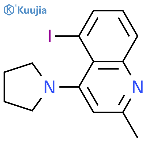 QUINOLINE, 5-IODO-2-METHYL-4-(1-PYRROLIDINYL)- structure