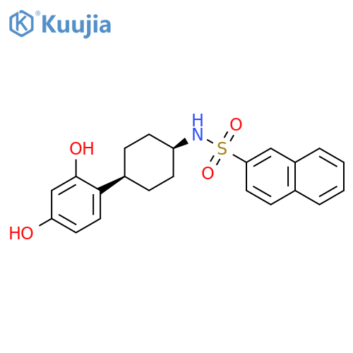 2-NAPHTHALENESULFONAMIDE, N-[CIS-4-(2,4-DIHYDROXYPHENYL)CYCLOHEXYL]- structure