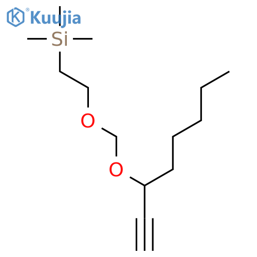 Silane, [2-[[(1-ethynylhexyl)oxy]methoxy]ethyl]trimethyl- structure