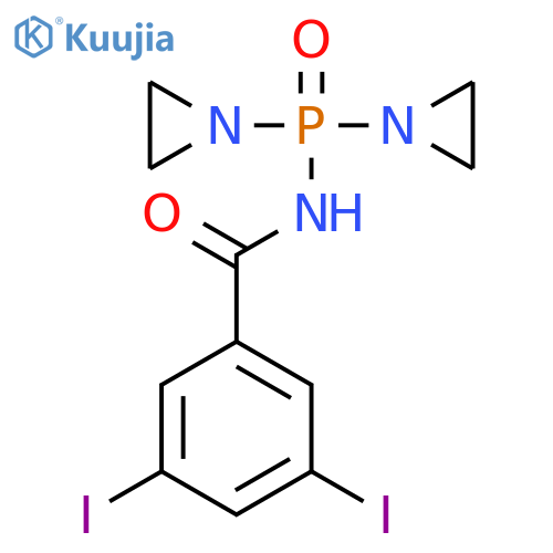 N-[bis(aziridin-1-yl)phosphoryl]-3,5-diiodobenzamide structure