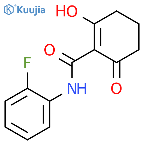 1-Cyclohexene-1-carboxamide, N-(2-fluorophenyl)-2-hydroxy-6-oxo- structure