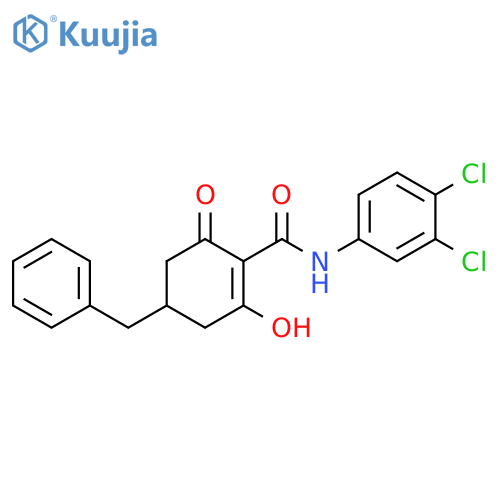 1-Cyclohexene-1-carboxamide, N-(3,4-dichlorophenyl)-2-hydroxy-6-oxo-4-(phenylmethyl)- structure