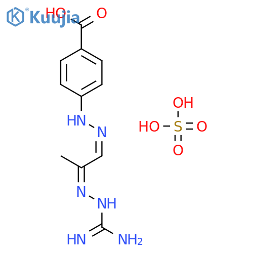 4-[(2z)-2-[(2z)-2-(diaminomethylidenehydrazinylidene)propylidene]hydrazinyl]benzoic Acid;sulfuric Acid structure