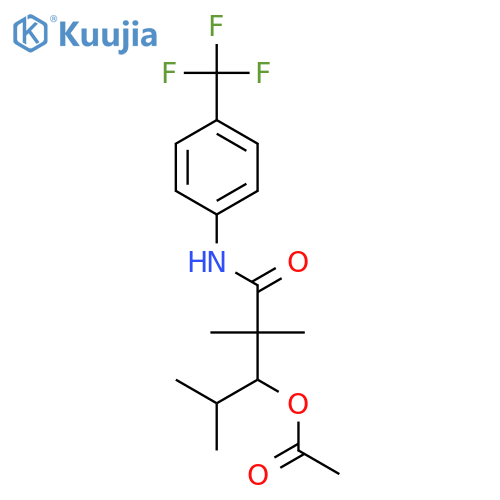 Pentanamide, 3-(acetyloxy)-2,2,4-trimethyl-N-[4-(trifluoromethyl)phenyl]- structure