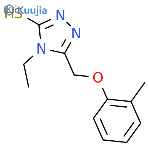 4-Ethyl-5-(2-methylphenoxy)methyl-4H-1,2,4-triazole-3-thiol structure