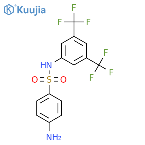 4-amino-N-[3,5-bis(trifluoromethyl)phenyl]benzenesulfonamide structure