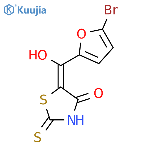 4-THIAZOLIDINONE, 5-[(5-BROMO-2-FURANYL)HYDROXYMETHYLENE]-2-THIOXO- structure