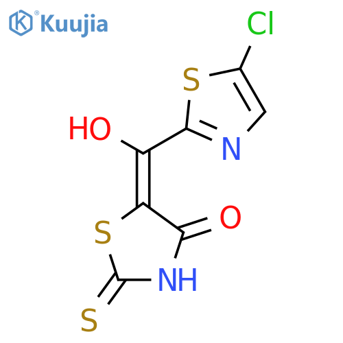 4-THIAZOLIDINONE, 5-[(5-CHLORO-2-THIAZOLYL)HYDROXYMETHYLENE]-2-THIOXO- structure