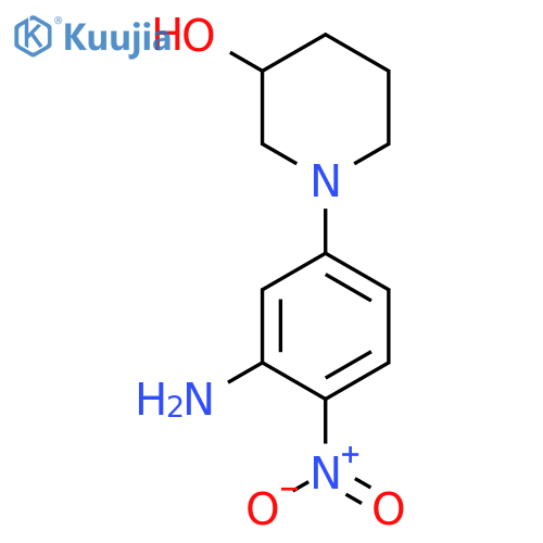 3-Piperidinol, 1-(3-amino-4-nitrophenyl)- structure