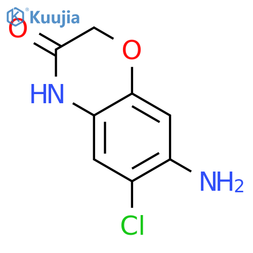7-amino-6-chloro-3,4-dihydro-2H-1,4-benzoxazin-3-one structure