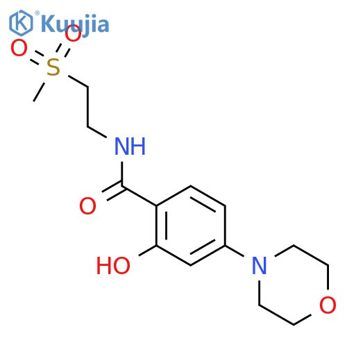 Benzamide, 2-hydroxy-N-[2-(methylsulfonyl)ethyl]-4-(4-morpholinyl)- structure