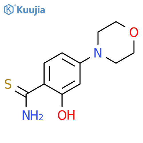 BENZENECARBOTHIOAMIDE, 2-HYDROXY-4-(4-MORPHOLINYL)- structure