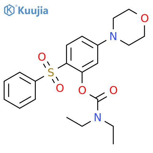 Carbamic acid, diethyl-, 5-(4-morpholinyl)-2-(phenylsulfonyl)phenyl ester structure
