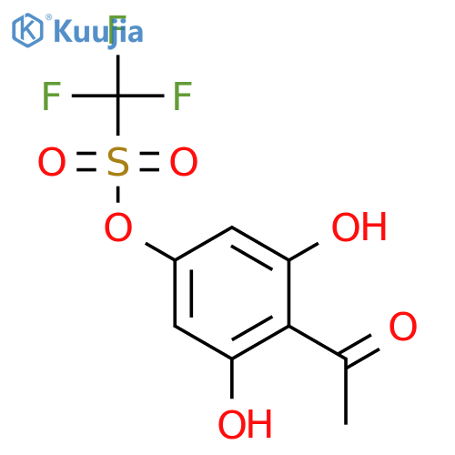 METHANESULFONIC ACID, TRIFLUORO-, 4-ACETYL-3,5-DIHYDROXYPHENYL ESTER structure
