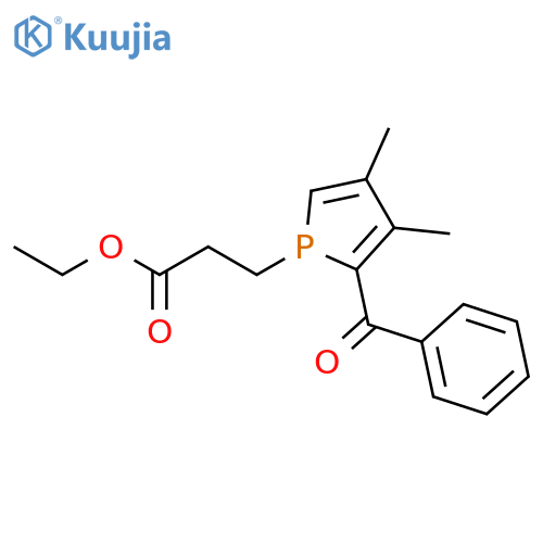 1H-PHOSPHOLE-1-PROPANOIC ACID, 2-BENZOYL-3,4-DIMETHYL-, ETHYL ESTER structure
