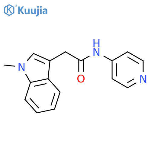 1H-Indole-3-acetamide, 1-methyl-N-4-pyridinyl- structure
