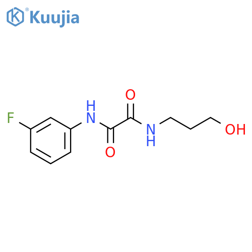 N'-(3-fluorophenyl)-N-(3-hydroxypropyl)ethanediamide structure