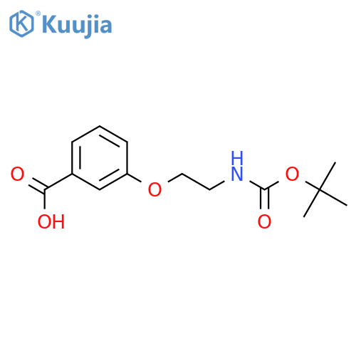 3-{2-[(tert-butoxycarbonyl)amino]ethoxy}benzoic acid structure