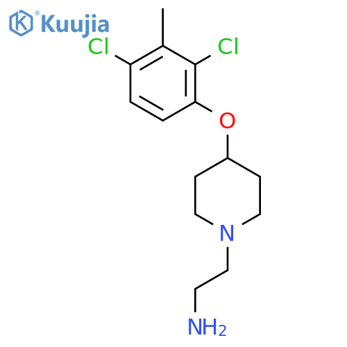 1-Piperidineethanamine, 4-(2,4-dichloro-3-methylphenoxy)- structure