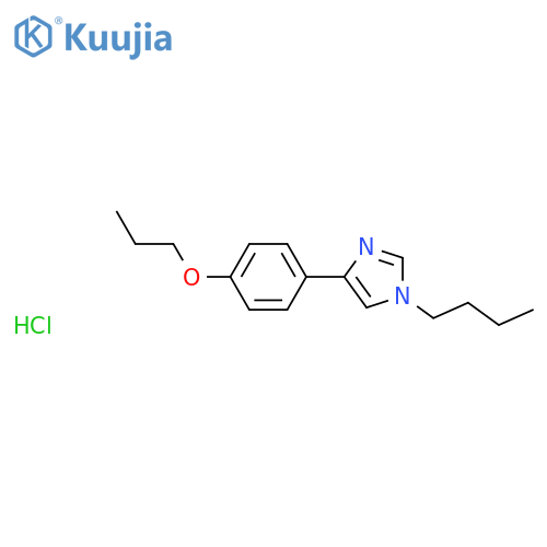 Imidazole, 1-butyl-4-(p-propoxyphenyl)-, hydrochloride structure