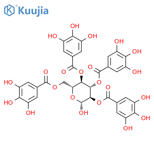 2,3,4,6-tetra-O-galloyl-beta-D-glucose structure