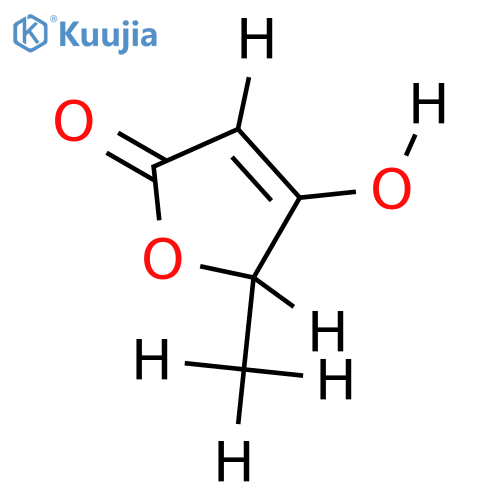(()-4-Hydroxy-5-methyl-2(5H)-furanone structure
