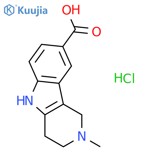 2-Methyl-2,3,4,5-tetrahydro-1H-pyrido4,3-bindole-8-carboxylic Acid Hydrochloride structure